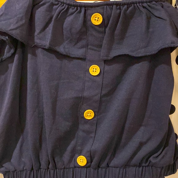 Rare Editions 2 piece shorts and top set. Navy and white. Girls 16 - Picture 2 of 5